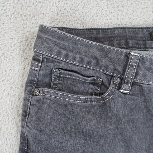 PrAna Jeans Womens 28 Gray Low Rise Straight Skinny Stretch Hike Outdoors 30x29 - Picture 6 of 14